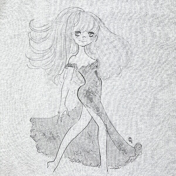 水森亜土 ドレス トレーナー(M) グレー アパレル 亜土ちゃん