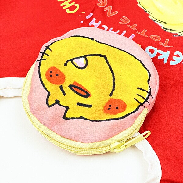 水森亜土 ネコ エコバッグ レッド×ピンク