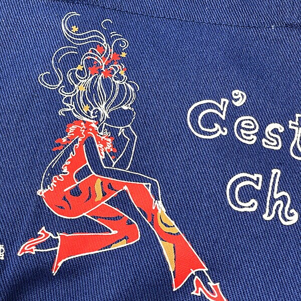 水森亜土 ボーダー リバーシブルランチトートバッグ(ネイビー)