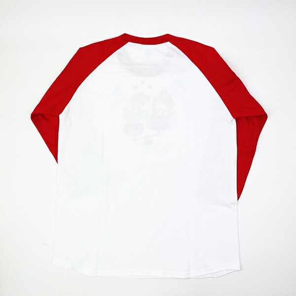 水森亜土 テンビン ラグランスリーブTシャツ(M) レッド 亜土ちゃん アパレル
