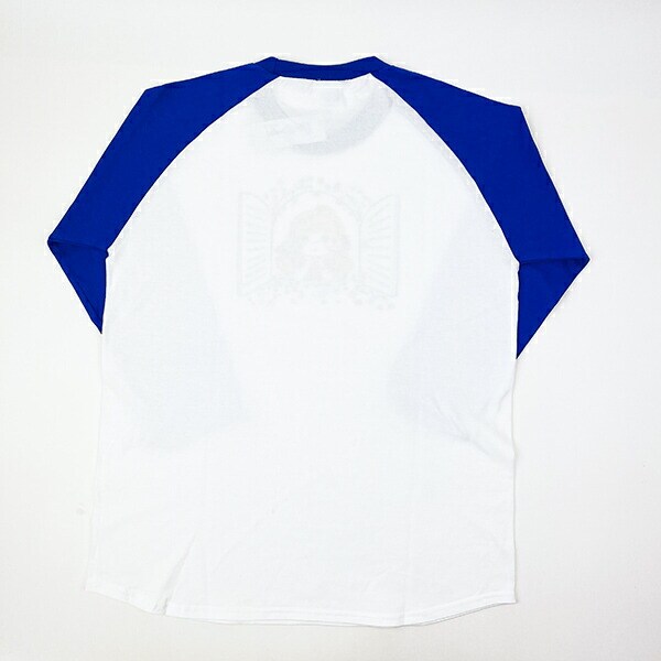 水森亜土 マド ラグランスリーブTシャツ(M) ブルー 亜土ちゃん アパレル