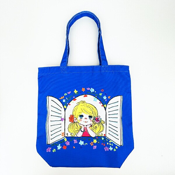 水森亜土 マド カラートートバッグ ブルー