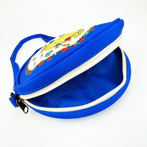 水森亜土 テンシ ラウンドポシェット ブルー ショルダーバッグ