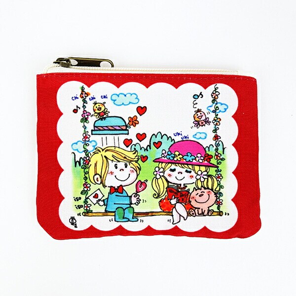 水森亜土 ブランコ ティッシュポーチ レッド