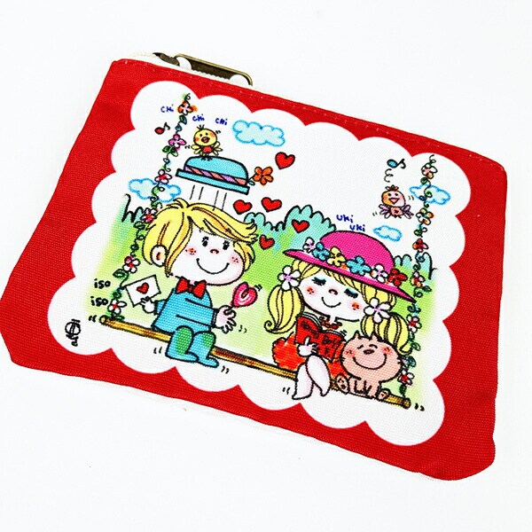 水森亜土 ブランコ ティッシュポーチ レッド