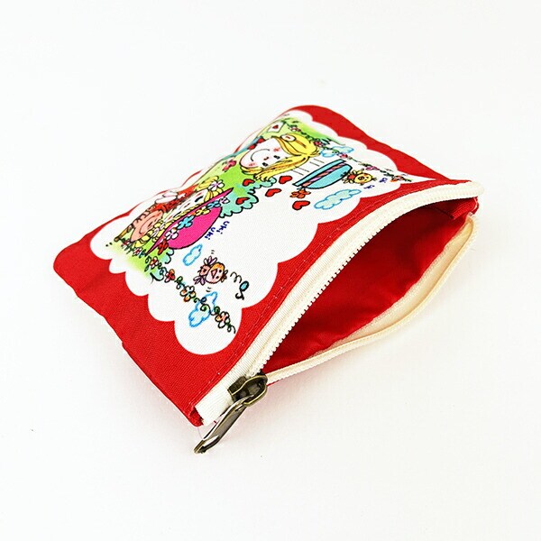 水森亜土 ブランコ ティッシュポーチ レッド