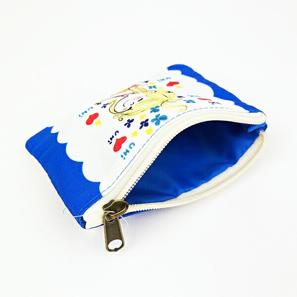 水森亜土 ハート ティッシュポーチ ブルー