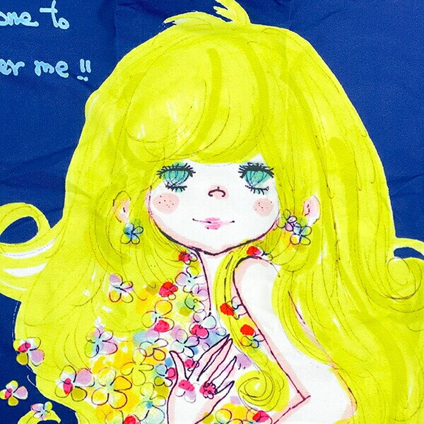 水森亜土 エコバッグ サムワン(ネイビー×パープル)