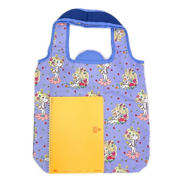 水森亜土 エコバッグ サムワン(ネイビー×パープル)