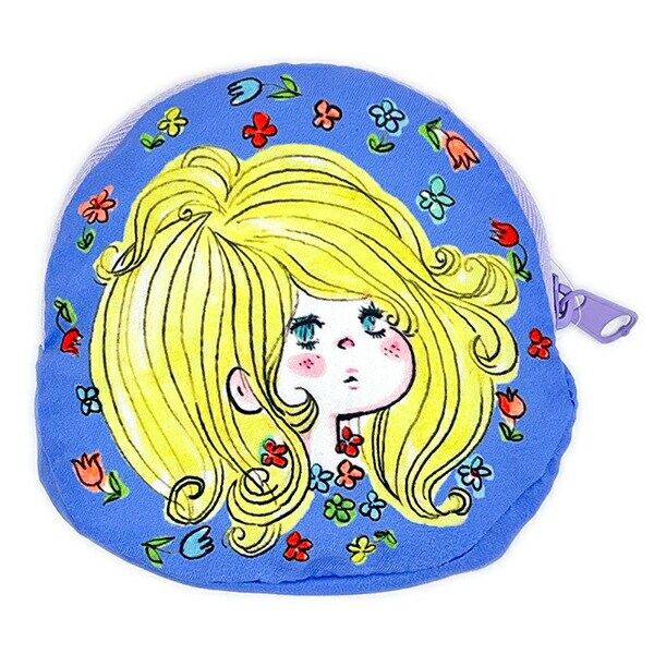 水森亜土 エコバッグ サムワン(ネイビー×パープル)