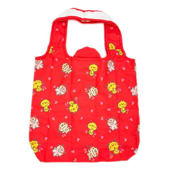 水森亜土 エコバッグ オウチ(レッド×アイボリー)