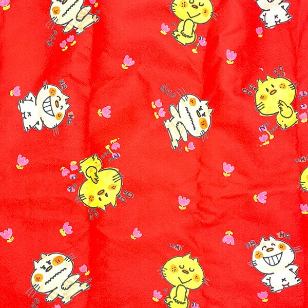 水森亜土 エコバッグ オウチ(レッド×アイボリー)