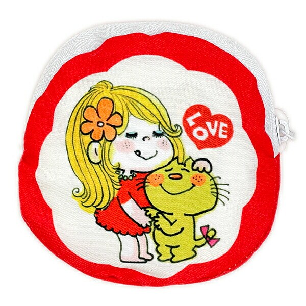 水森亜土 エコバッグ オウチ(レッド×アイボリー)