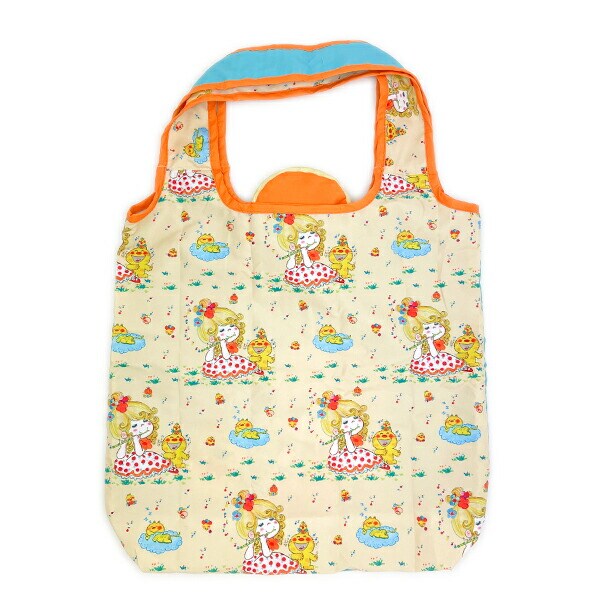 水森亜土 エコバッグ ブランコ(ライトブルー×ベージュ)