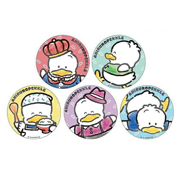 サンリオ あひるのペックル 35th トレーディング缶バッジ 全5種 コンプリートセット 日本製 Sanrio