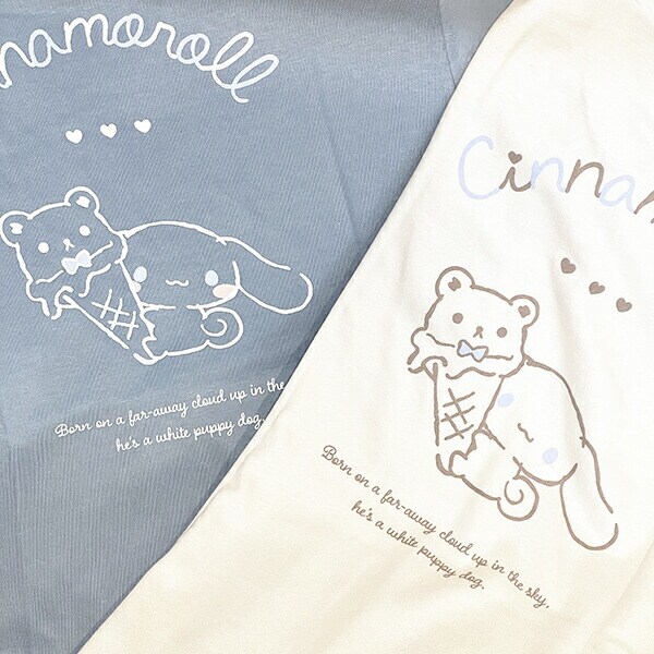 サンリオ のんびり シナモロールTシャツ(アシッドブルー) Mサイズ アパレル Sanrio