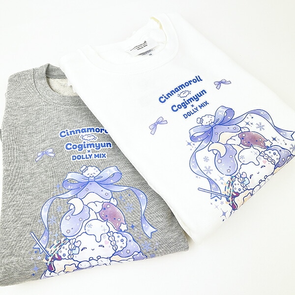 サンリオ シナモロール×こぎみゅん ドーリーミックス トレーナー(M) グレー アパレル Sanrio