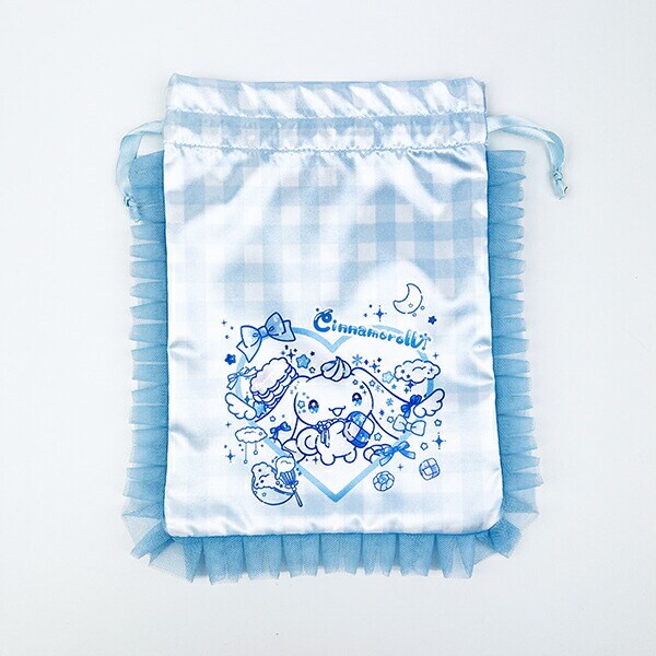 サンリオ シナモロール×こぎみゅん ドーリーミックス フリル巾着 ブルー Sanrio