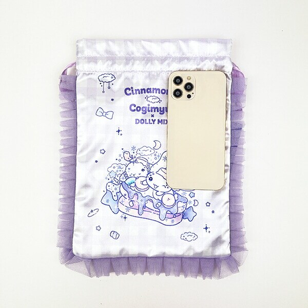 サンリオ シナモロール×こぎみゅん ドーリーミックス フリル巾着 パープル Sanrio