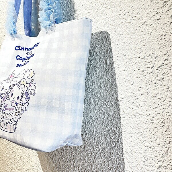 サンリオ シナモロール×こぎみゅん ドーリーミックス フリルハンドルトートバッグ ブルー Sanrio
