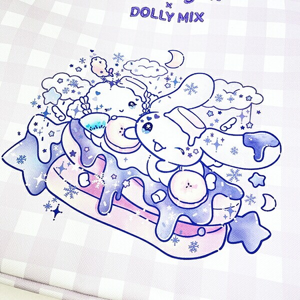サンリオ シナモロール×こぎみゅん ドーリーミックス フリルハンドルトートバッグ パープル Sanrio