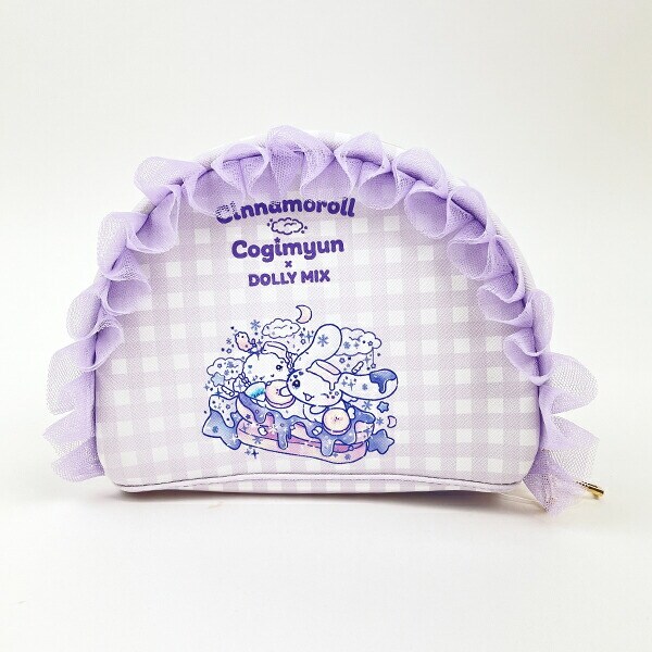 サンリオ シナモロール×こぎみゅん ドーリーミックス フリルラウンドポーチ パープル Sanrio
