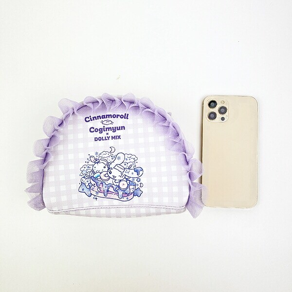 サンリオ シナモロール×こぎみゅん ドーリーミックス フリルラウンドポーチ パープル Sanrio