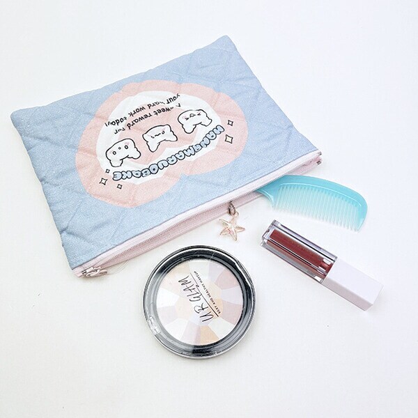 サンリオ はなまるおばけ キルティングポーチ ハート 日本製 Sanrio