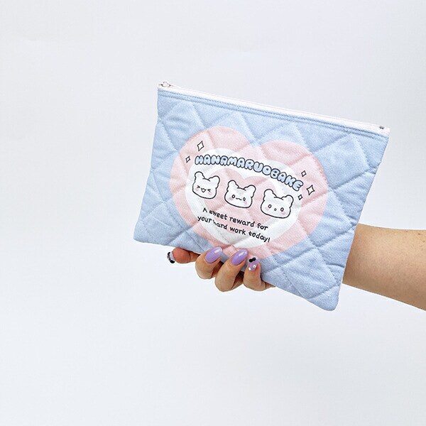 サンリオ はなまるおばけ キルティングポーチ ハート 日本製 Sanrio