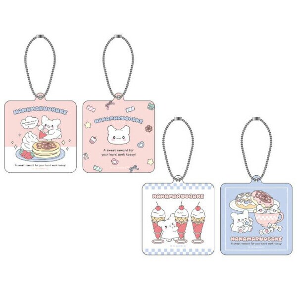 サンリオ はなまるおばけ トレーディングスクエアアクキー4種 コンプリートBOX 日本製 Sanrio