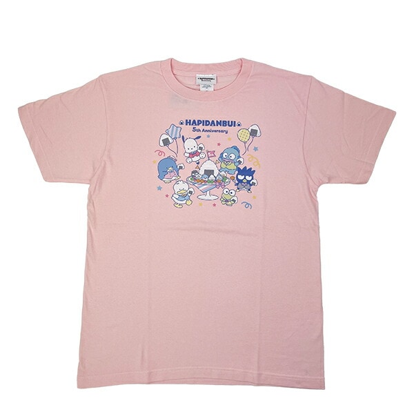サンリオ はぴだんぶい 5th おむすび Tシャツ(M) ピンク Sanrio アパレル