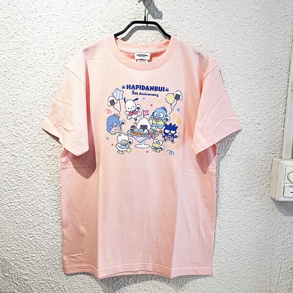 サンリオ はぴだんぶい 5th おむすび Tシャツ(M) ピンク Sanrio アパレル
