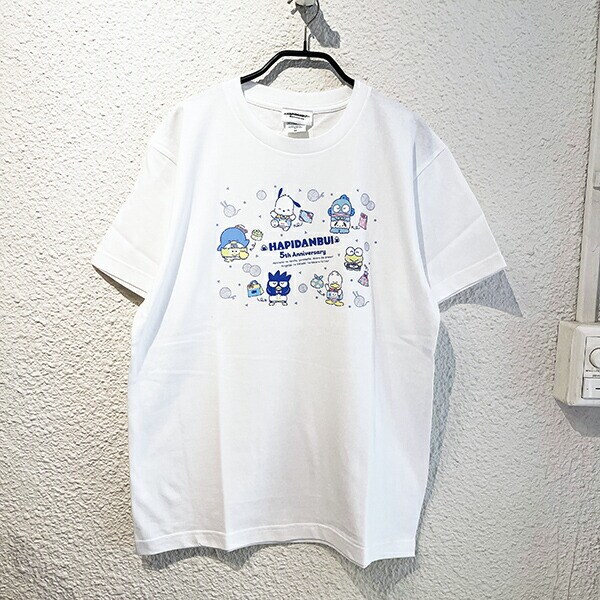 サンリオ はぴだんぶい 5th はらまき Tシャツ(M) ホワイト Sanrio アパレル