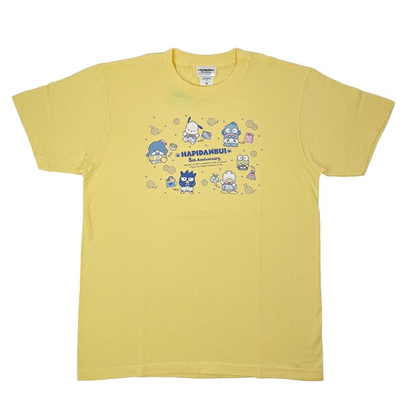 サンリオ はぴだんぶい 5th はらまき Tシャツ(M) イエロー Sanrio アパレル