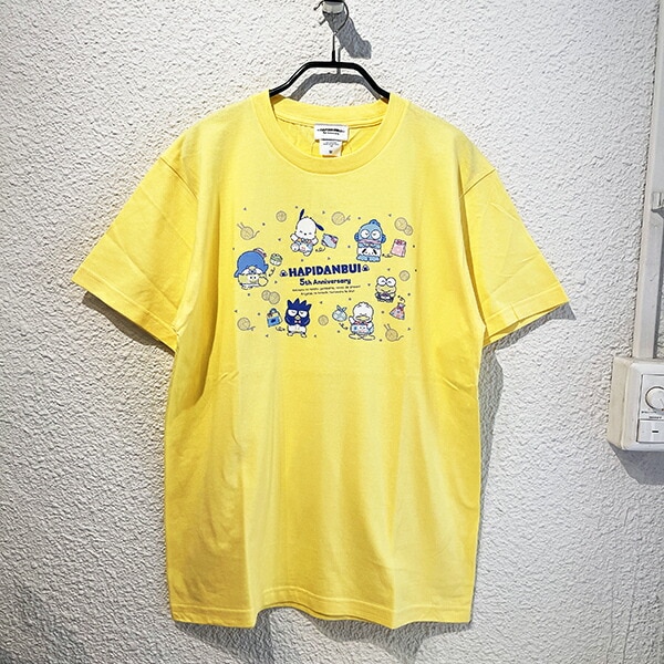 サンリオ はぴだんぶい 5th はらまき Tシャツ(M) イエロー Sanrio アパレル