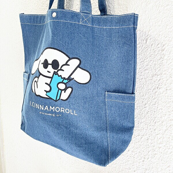 サンリオ アイシナモロールデニムトートバッグ(サングラス) Sanrio