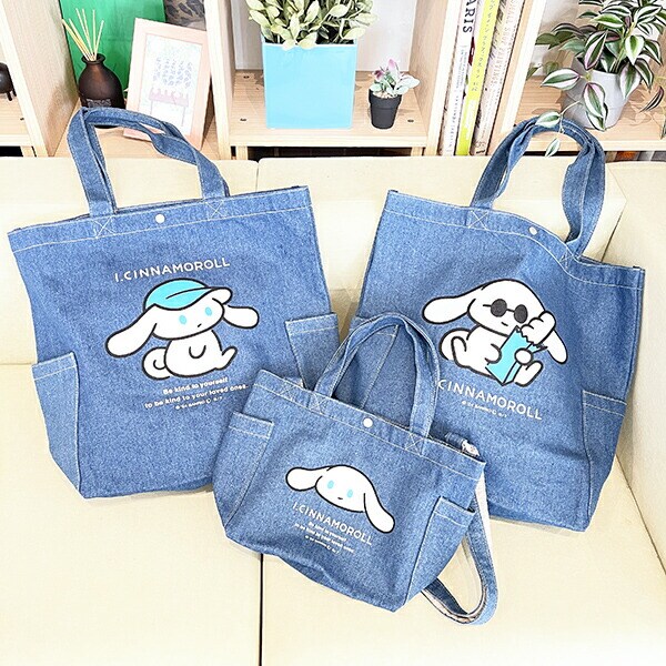 サンリオ アイシナモロールデニムトートバッグ(サングラス) Sanrio