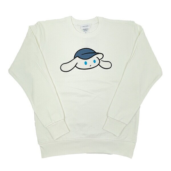 サンリオ アイシナモロール スウェットトレーナー Lサイズ (ホワイト) アパレル Sanrio