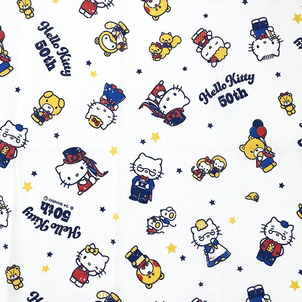 サンリオ ハローキティ 50th手ぬぐい  日本製