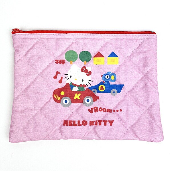 サンリオ ハローキティ 50th Anniversary  キルティングポーチ クルマ 日本製