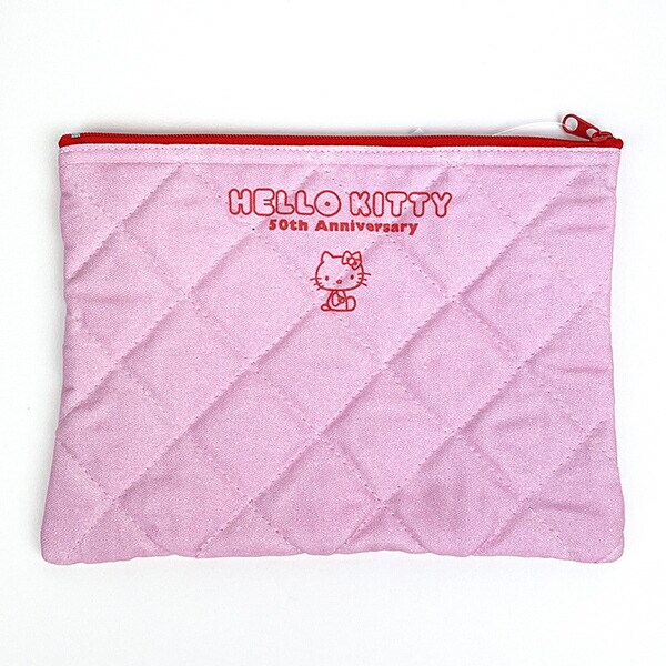 サンリオ ハローキティ 50th Anniversary  キルティングポーチ クルマ 日本製