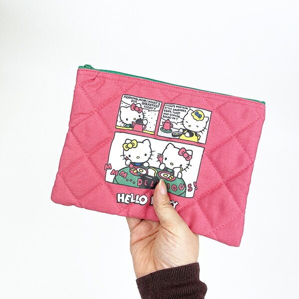 サンリオ ハローキティ キルティングポーチ（コミック） 50th Anniversary