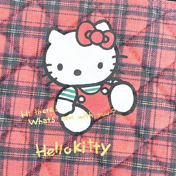 サンリオ ハローキティ キルティングポーチ（チェック） 50th Anniversary
