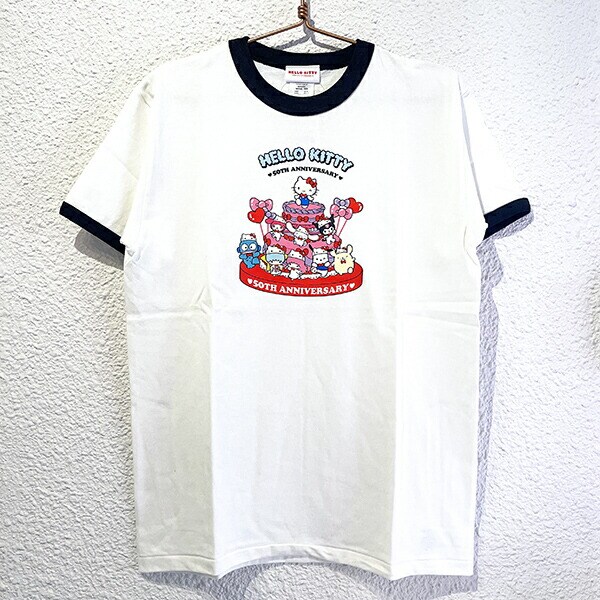 サンリオ ハローキティ リンガーTシャツ Mサイズ アパレル 50th Anniversary