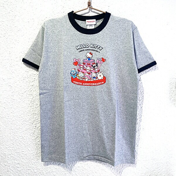 サンリオ ハローキティ リンガーTシャツ  Mサイズ アパレル 50th Anniversary
