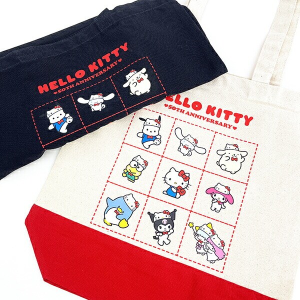 サンリオ ハローキティ 50th Anniversary トートバッグ (ネイビー）