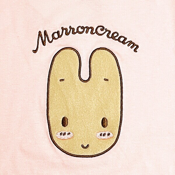 サンリオ マロンクリーム アップリケTシャツ(M) ライトピンク アパレル Sanrio