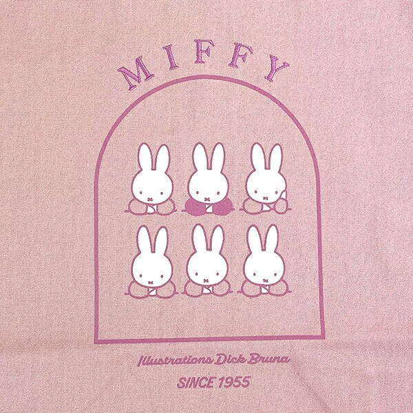 ミッフィー miffy トートバッグ べんきょう(ピンク)