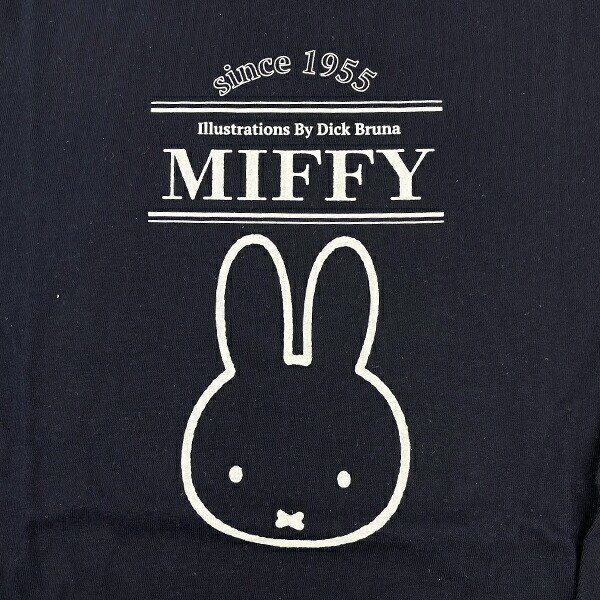 ミッフィー miffy ロンT(かお) ネイビー アパレル Tシャツ