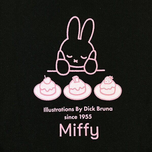 ミッフィー miffy ロンT(スイーツ) ブラック アパレル Tシャツ